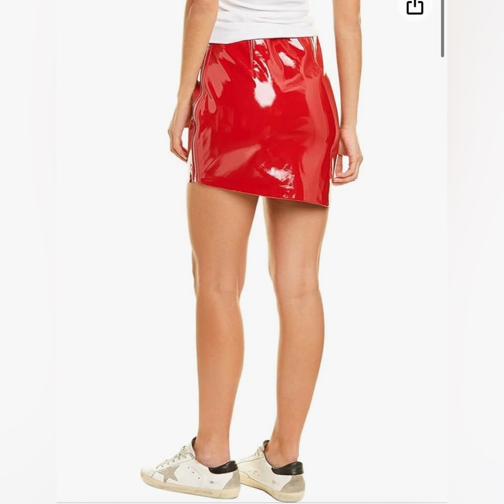NWT piper & Jane vinyl mini red skirt- la marque - Picture 3 of 8